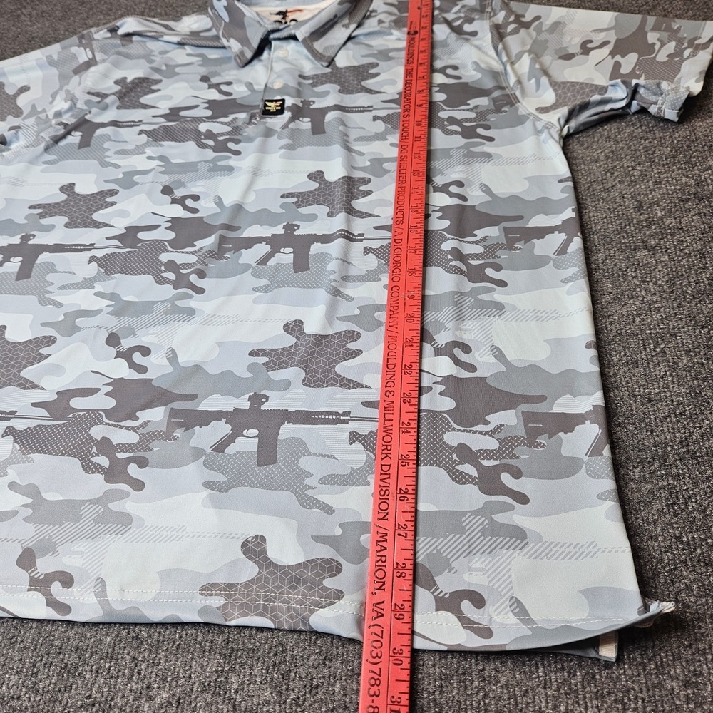 Eagle Six Gear Polo Shirt Mens Size XL Blue Gray Camo Military - Picture 5 of 6